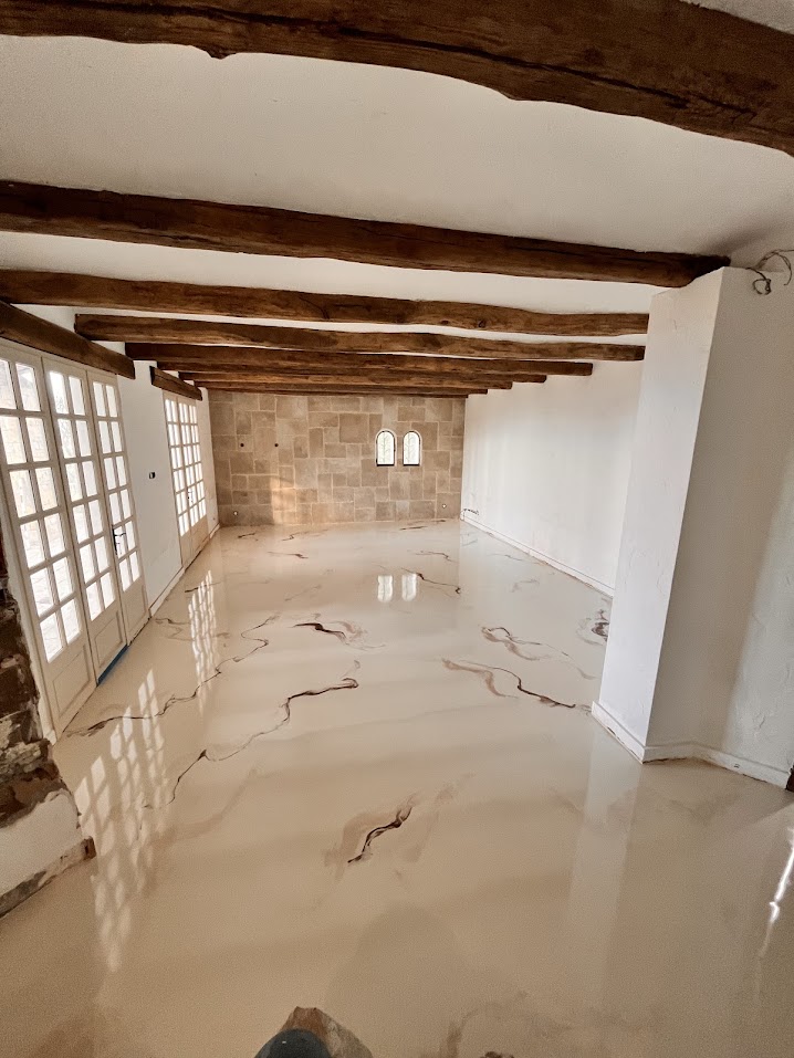 Sol époxy décorative - Salon